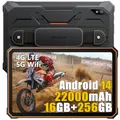 Blackview Active 8 Pro Outdoor Tablet Android 14 2025, MTK G99 16GB+256GB Tablet 10.4 Zoll FHD+, 22000mAh Robust Smartphone, 48MP, 4 Lautsprecher, IP68 Wasserdicht, PC Modus, 4G LTE, 5G WiFi,OTG,NFC