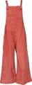 Oversize Latzhose, Japan Style, Boho Hose, Cordhose - Rostorange, Damen, Baumwolle, Hosen