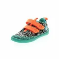 Affenzahn Halbschuh Knit Happy mit Klettverschluss, Vegan, rutschfest, Flexibel, Reflektierend, besonders leicht in Größe 21-32 Krabbe - Grün