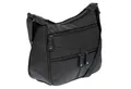 Christian Wippermann Umhängetasche Damen Tasche Schultertasche Umhängetasche Crossover (einzeln), Leder Optik Handtasche Schwarz