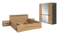 xonox.home Schlafzimmer-Set, (3tlg. Set inkl. Nachtkommoden, Bett 180X200), Basalt grau Nachbildung Melamin beschichtet modern 0x0x0 cm