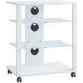 Mid.you Tv-Rack, Weiß, Holzwerkstoff, 60x70x41 cm, Kabeldurchlass, Wohnzimmer, TV Möbel, TV-Racks