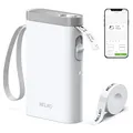 Nelko Etikettendrucker, Bluetooth P21 Selbstklebendes Etikettiergerät Tragbarer beschriftungsgerät selbstklebend Labeldrucker, Kabelloser, Mini Label Printer mit iOS Android,Für Zuhause, Weiß