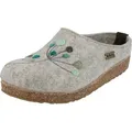 Haflinger Damen Hausschuh Stickerei Pantoffel Filz Grizzly Amaya 751009, Größe:42 EU, Farbe:Grau - Grau - 42