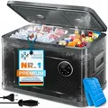 Kesser® Kompressor Kühlbox 2in1 Doppelzone Kühl- & Gefrierfach   Elektrisch Gefrierbox Led-touch-bedienung 12/24 V 230v   Kühlschrank Kühlung Bis -20 °c   Schwarz / Anthrazit / 40 Liter