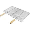 ECD Germany Rechteckiger Edelstahl Grillrost mit abnehmbaren Griffenm 67x40 cm, robust & rostfrei