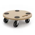 Wiltec Transportroller 250 kg 380 mm, rund, MDF Möbelroller, Rollbrett mit 4 Lenkrollen, Möbelhund als Umzugshilfe