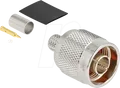 DELOCK 91767 - N Stecker zum Crimpen LMR 300 mit passendem Schrumpfschlauch