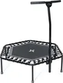 SportPlus Fitness Trampolin für zuhause, Fitnesstrampolin mit Haltefunktion, max Benutzergewicht 100 kg, SP-T-1100-A