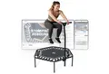 SportPlus Fitnesstrampolin SP-T-1100-A, Ø 126 cm, Fitnesstrampolin für zuhause, Haltefunktion, max 100 kg, SP-T-1100-A