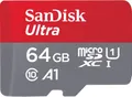 SanDisk Ultra microSDXC Speicherkarte 64GB + SD Adapter SDSQUAB-064G-GN6MA