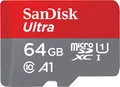 SanDisk Ultra microSDHC A1 140MB/s Class 10 Speicherkarte + Adapter 64GB