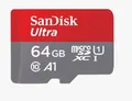 SanDisk Ultra microSDXC 64GB Mobile + SD Adapter 140MB/s A1 Class 10 U #32110782