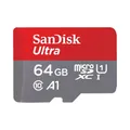 SanDisk Ultra microSDXC 64GB Speicherkarte + SD Adapter 140MB/s A1 Class 10 UHS-