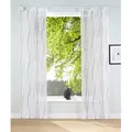 OTTO home Schiebegardine Dimona (2 St), Schlaufen, transparent, Voile, 2er-Set, Fertiggardine, inkl. Beschwerungsstange, Wellen weiß 57 cm x 225 cm