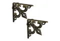 relaxdays Wandregalhalter Regalwinkel Gusseisen antik 2er Set, Bronze