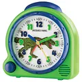 JACQUES FAREL HappySound Kinderwecker Soundwecker Grün mit Dino Sound und Lautstärkeregelung Analog Quarz Licht AVC 13DINO