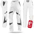 KÜBLER ACTIVIQ Damenhose mit ergonomischer Linienführung und Reflex-Elementen - Weiß/Anthrazit Gr. 50