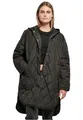 Urban Classics Damen Ladies Oversized Diamond Quilted Hooded Coat Mantel, Schwarz, XS EU