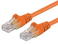 PremiumCord Netzwerkkabel, Ethernet, LAN & Patch Kabel Cat6, UTP, Schnell flexibel & Robust RJ45 Kabel 1Gbit/S, AWG 26/7, Kupferkabel 100 Prozent Cu, Orange, 1m