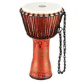 Meinl Percussion Rope Travel Djembe - Mittelgroße Handtrommel - Mit Nylonseilen - Durchmesser 10 Zoll - Kunststoff, Mehrfarbig (PADJ1-M-F)