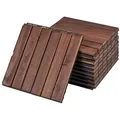 casa.pro Klickfliesen, Set, 10er Set, »Alliste« Akazienholz 30 x 30 cm 0,9 m2 Braun braun