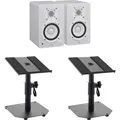 Yamaha HS4 WH Studiomonitor Tischstativ Set | Neu