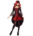 "VAMPIRIN" Kleid Halskette Gr. XL Vampirkostüm Vampirdame Dame Kostüm Vampir