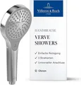 Villeroy & Boch Verve Showers Shower Head with 3 Jet Modes Push Button Changeabl