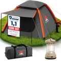 ELONEO aufblasbares Zelt für 1-3 Personen mit Vordach & Luftpumpe, Camping Zelt wasserdicht, Luftzelt Ultraleicht, Inflatable Tent, Glamping Zelt mit gratis LED Licht