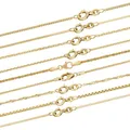 hoplo holzenplotz Edle feine dünne filigrane Goldkette massiv 333-8 Karat Gold Halskette, Länge der Kette:38 cm Halskette, Kettenart Auswahl:Singapurkette 1.0 mm