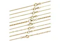 HOPLO Goldkette Goldkette Singapurkette Halskette 1,0 mm 38 cm 333 - 8 Karat Gold, Made in Germany