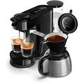 Philips Senseo Switch Pad- und Filterkaffeemaschine, 2-in-1-Brühtechnologie, 1-Liter-Wasserbehälter, 7 Tassen in einem Durchgang, Klavierlackschwarz (HD6592/64)
