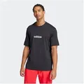 adidas Sportswear T-Shirt M LIN SJ T überschnittene Schultern, Kurzarmdesign, aus Baumwolljersey schwarz XL (56/58)