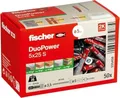 fischer DUOPOWER 5 x 25 S LD, Spreizdübel, Beton, Metall, Grau, Pozidriv, PZ2