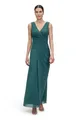 Vera Mont Damen Abendkleid mit V-Ausschnitt Dark Emerald,42