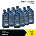 Aral HighTronic 5W-40 MB 229.31 Opel RN 0700 VW 505 Motoröl 8x1 Liter = 8 Liter