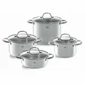 Fissler Topfset San Francisco 4-tlg., Töpfe mit Glasdeckel, Edelstahl 18/10