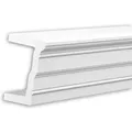 PROFHOME 434301 Architrav Fassadenprofil Stuckleiste Außenstuck 2 m 200 cm x 10 cm x 13,7 cm Weiß