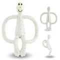 Matchstick Monkey Original Beißring & Gel-Applikator – Silikon-Baby-Beißring, leicht zu greifen, BPA-frei, unterstützt Selbstberuhigung & frühes Zähneputzen, ab 3 Monaten, 10 cm, Konfetti-Creme
