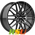 Fondmetal Cratos glossy black machined 9.5x21" ET46 LK5 130 ML 71.6 Alufelgen...