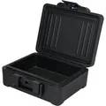 HMF 250424 Feuerfeste Dokumentenbox DIN A4 Ordner Wasserdicht Geldkassette Abschließbar 39 x 40 x 17 cm Schwarz