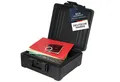 HMF Geldkassette Feuerfeste Dokumentenbox DIN A4 Ordner, wasserdichte Geldkassette, Dokumentensafe 39 x 40 x 17 cm, Schwarz