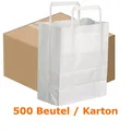 Tragetasche Abena Papierbeutel mit Tragegriff 6 L, Karton 500 Stück je Karton, weiß, universell einsetzbar 16330