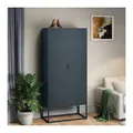 skølm Kommode Izar aus Metall (Anthrazit), Highboard mit Doppeltür & höhenverstellbare Einlegeböden grau 180 cm