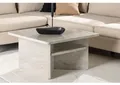 Couchtisch ALESUND Wohnzimmertisch 75x75cm - Sofa Tisch in beige Marmor Optik