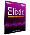 Elixir 16002 Saiten Phosphor Bronze Akustik-Gitarrensaiten mit NANOWEB Beschichtung, Extra Light (.010-.047)