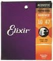 Elixir Nanoweb-Beschichtung, 16002 10-47 phosphor bronze acoustic guitar strings-extra light) 2 Packungen