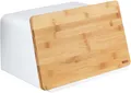 WENKO Brotkasten mit Schneidebrett, weiß