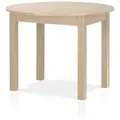 Smart Esstisch Rund, von 100 cm bis 140 cm ausziehbar, bis 50 kg belastbar, 4-Fußgestell, Eiche-Optik, für 6 bis 8 Personen 100 cm x 76 cm x 100 cm
